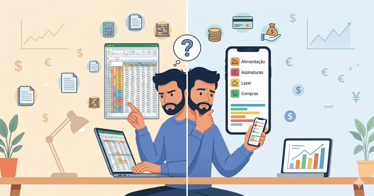 Planilha financeira ou app: qual é melhor para controlar seu dinheiro?